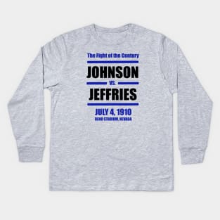 Jack Johnson vs. Jim Jeffries - The Fight of the Century Kids Long Sleeve T-Shirt